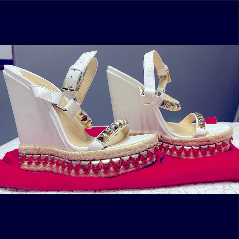 Christian Louboutin Pyraclou Wedge Sandals